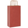 Sacs en papier 50 pcs avec poignées rouge 21x11x36 cm 
