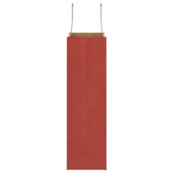 Sacs en papier 50 pcs avec poignées rouge 21x11x36 cm 