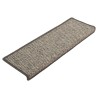 Tapis d'escalier autocollants 15 pcs 65x21x4 cm Gris et beige 
