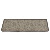 Tapis d'escalier autocollants 15 pcs 65x21x4 cm Gris et beige 