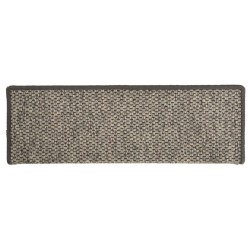 Tapis d'escalier autocollants 15 pcs 65x21x4 cm Gris et beige 