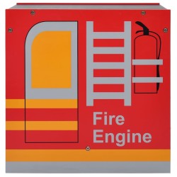 Jeu de table et chaises d'enfants 3 pcs Camion de pompiers Bois 