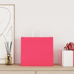 Sacs en papier 50 pcs avec poignées rose 32x22x28 cm 