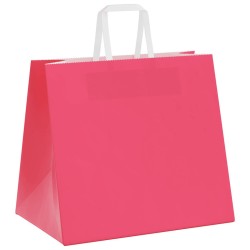 Sacs en papier 50 pcs avec poignées rose 32x22x28 cm 