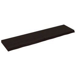 Dessus de table marron foncé bois chêne massif traité 