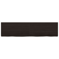Dessus de table marron foncé bois chêne massif traité 