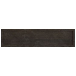 Dessus de table marron foncé bois chêne massif traité 