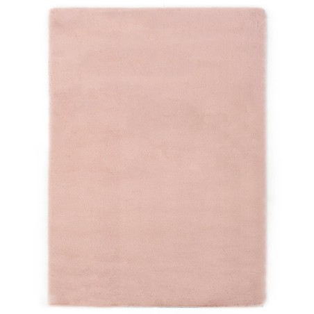 Tapis 160x230 cm Fausse fourrure de lapin Vieux rose 