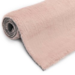 Tapis 160x230 cm Fausse fourrure de lapin Vieux rose 