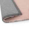 Tapis 160x230 cm Fausse fourrure de lapin Vieux rose 