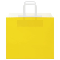 Sacs en papier 50 pcs avec poignées jaune 32x22x28 cm 