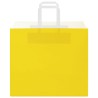 Sacs en papier 50 pcs avec poignées jaune 32x22x28 cm 