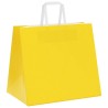 Sacs en papier 50 pcs avec poignées jaune 32x22x28 cm 