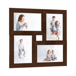 Collage de cadres photo pour photo de 4x(13x18 cm) Marron MDF 