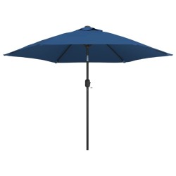 Parasol d'extérieur avec poteau en métal 300 cm Azuré   