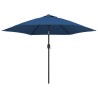 Parasol d'extérieur avec poteau en métal 300 cm Azuré   