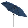 Parasol d'extérieur avec poteau en métal 300 cm Azuré   