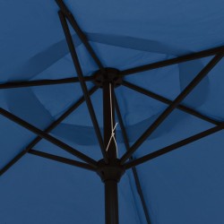 Parasol d'extérieur avec poteau en métal 300 cm Azuré   