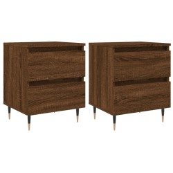 Tables de chevet 2 pcs chêne marron 40x35x50 cm bois ingénierie 