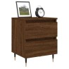 Tables de chevet 2 pcs chêne marron 40x35x50 cm bois ingénierie 