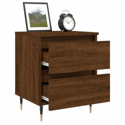 Tables de chevet 2 pcs chêne marron 40x35x50 cm bois ingénierie 