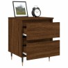 Tables de chevet 2 pcs chêne marron 40x35x50 cm bois ingénierie 