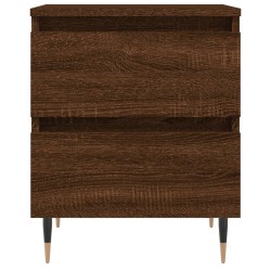 Tables de chevet 2 pcs chêne marron 40x35x50 cm bois ingénierie 