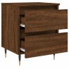 Tables de chevet 2 pcs chêne marron 40x35x50 cm bois ingénierie 