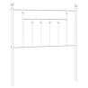 Tête de lit métal blanc 80 cm 
