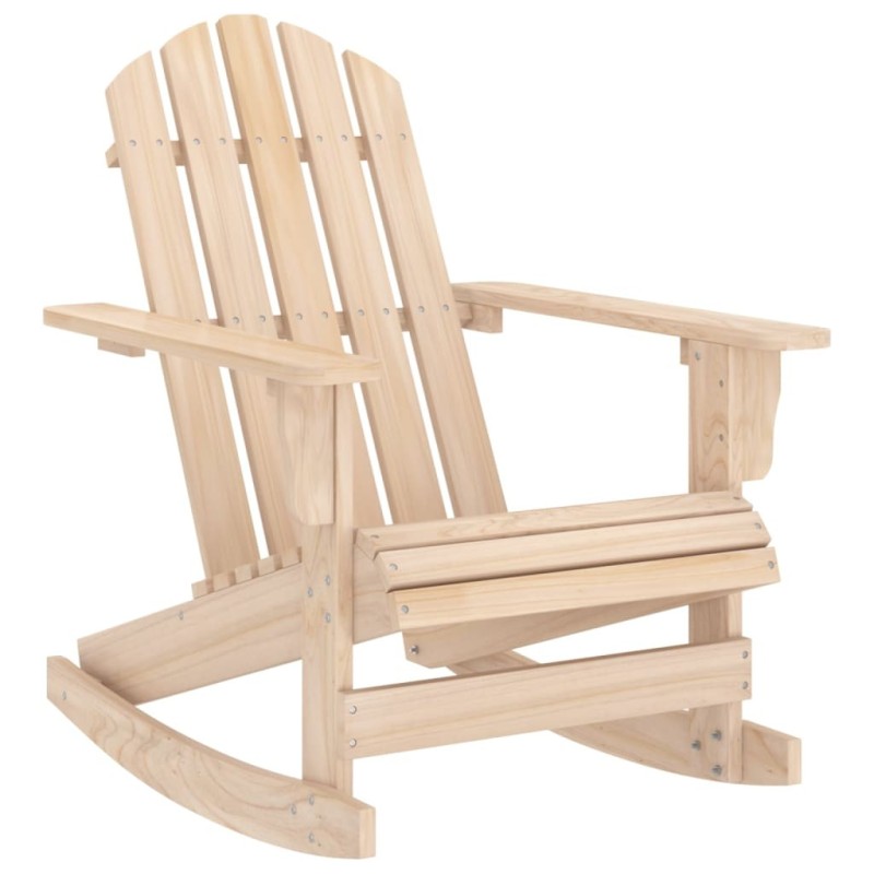 Chaise à bascule de jardin Adirondack bois de sapin massif Chaise à bascule de jardin Adirondack bois de sapin massif