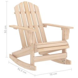 Chaise à bascule de jardin Adirondack bois de sapin massif 