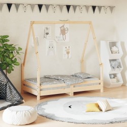 Cadre de lit pour enfant 70x140 cm bois de pin massif 