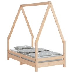 Cadre de lit pour enfant 70x140 cm bois de pin massif 