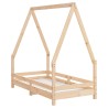 Cadre de lit pour enfant 70x140 cm bois de pin massif 