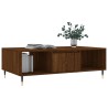 Table basse chêne marron 104x60x35 cm bois d'ingénierie 