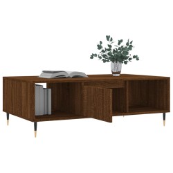 Table basse chêne marron 104x60x35 cm bois d'ingénierie 