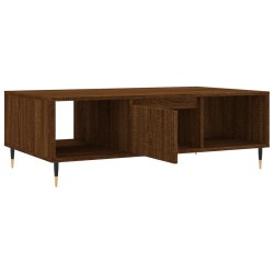 Table basse chêne marron 104x60x35 cm bois d'ingénierie 