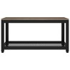 Table basse Gris et noir 90x45x45 cm MDF et fer 