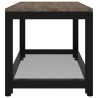 Table basse Gris et noir 90x45x45 cm MDF et fer 