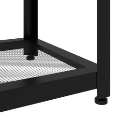 Table basse Gris et noir 90x45x45 cm MDF et fer 
