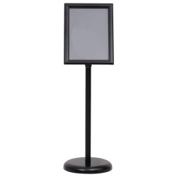 Supports de Posters Pédestal A4 2 pcs Noir Aluminium Alliage 