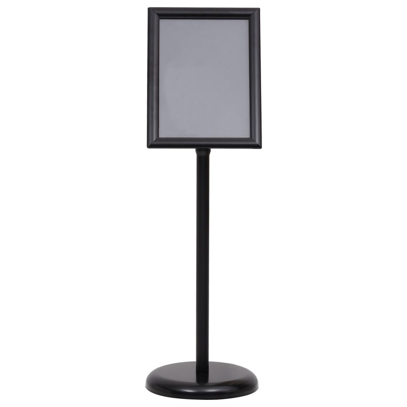 Supports de Posters Pédestal A4 2 pcs Noir Aluminium Alliage 