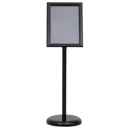 Supports de Posters Pédestal A4 2 pcs Noir Aluminium Alliage 