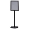Supports de Posters Pédestal A4 2 pcs Noir Aluminium Alliage 