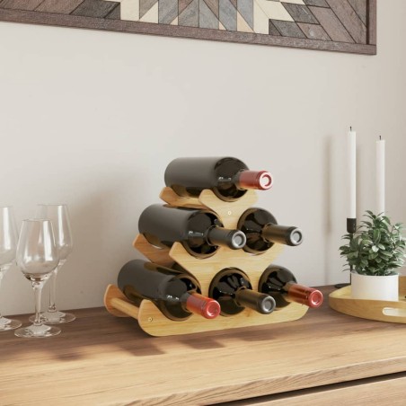 Casier à vin pour 6 bouteilles 35x18x25,5 cm bambou 