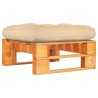 Pouf palette de jardin marron miel bois de pin imprégné 