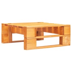 Pouf palette de jardin marron miel bois de pin imprégné 