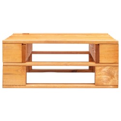 Pouf palette de jardin marron miel bois de pin imprégné 
