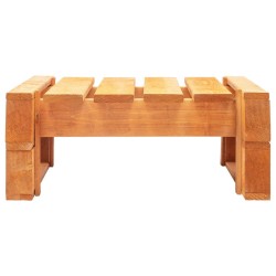 Pouf palette de jardin marron miel bois de pin imprégné 