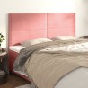 Têtes de lit 4 pcs Rose 100x5x78/88 cm Velours 